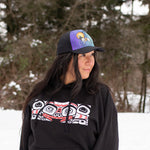 Wolf (Ma’iingan) Adjustable Cap (Water-Repellent) by Storm Angeconeb, Lac Seul First Nation, Ojibwe