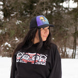 Wolf (Ma’iingan) Adjustable Cap (Water-Repellent) by Storm Angeconeb, Lac Seul First Nation, Ojibwe