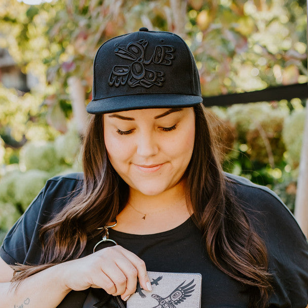 Raven Snapback Cap by Allan Weir, Haida