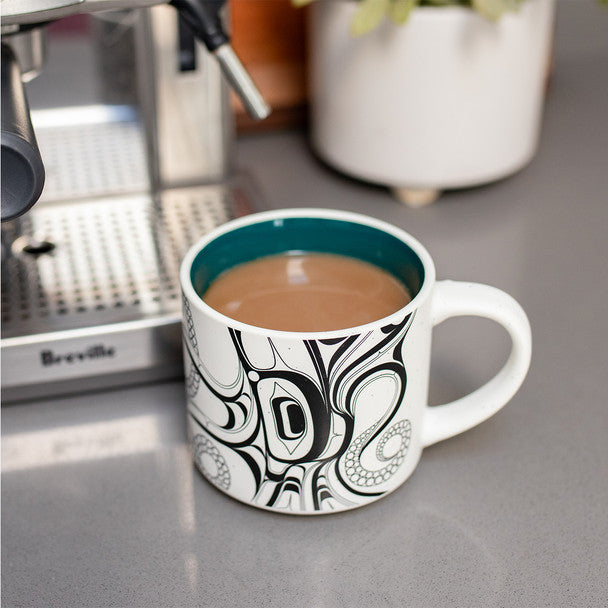 Octopus (Nuu) Ceramic Mug by Ernest Swanson, Haida
