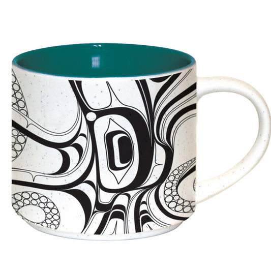 Octopus (Nuu) Ceramic Mug by Ernest Swanson, Haida