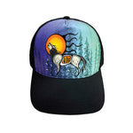 Wolf (Ma’iingan) Adjustable Cap (Water-Repellent) by Storm Angeconeb, Lac Seul First Nation, Ojibwe