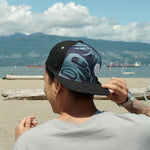 Raven Moon Snapback Cap by Allan Weir, Haida