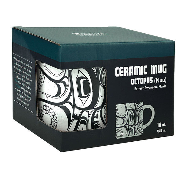 Octopus (Nuu) Ceramic Mug by Ernest Swanson, Haida