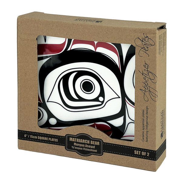 Matriarch Bear Appetizer Plates by Morgan Asoyuf, Tsimshian, Ts’msyen