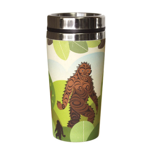 Sasquatch Bamboo Travel Mug by Francis Horne, Sr., Coast Salish