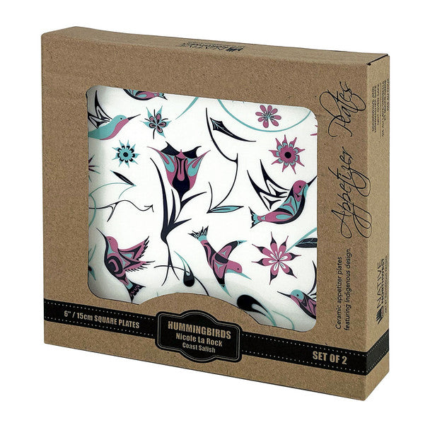 Hummingbirds Appetizer Plates by Nicole La Rock, Coast Salish