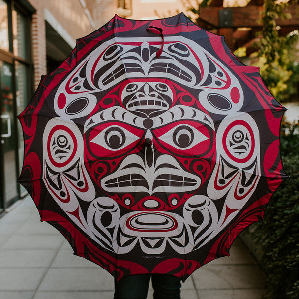 Thunderbird Moon Pacific Umbrella by Joe Wilson-Sxwaset, Coast Salish