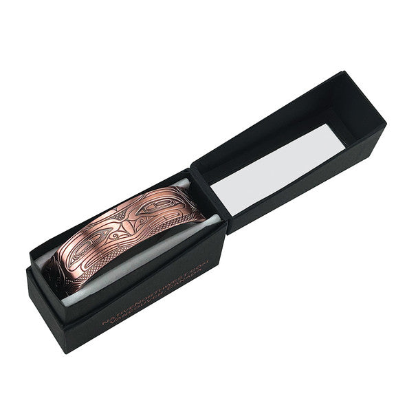 Grizzly Bear Copper Plated Bracelet by Andrew Williams, Haida
