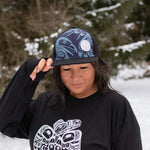Raven Moon Snapback Cap by Allan Weir, Haida