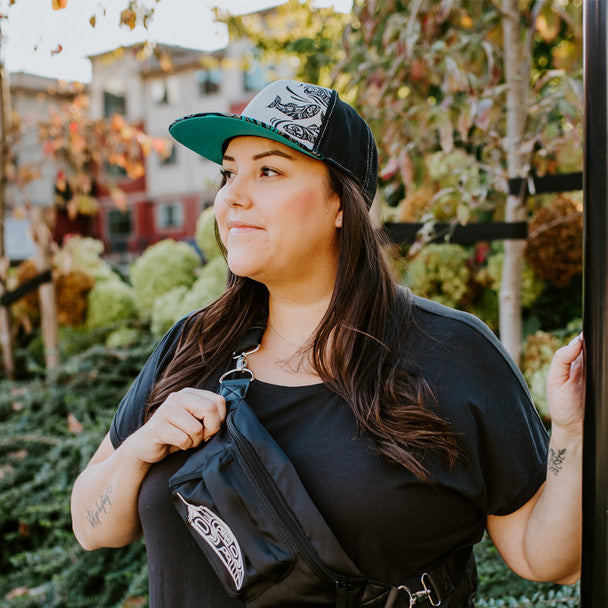 Sacred Salmon Snapback Cap by Paul Windsor, Haisla, Heiltsuk