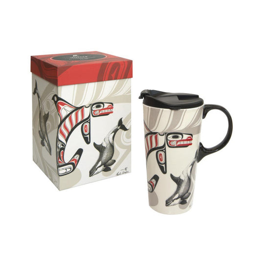 Whale Mug by Charles Silverfox, Tlingit