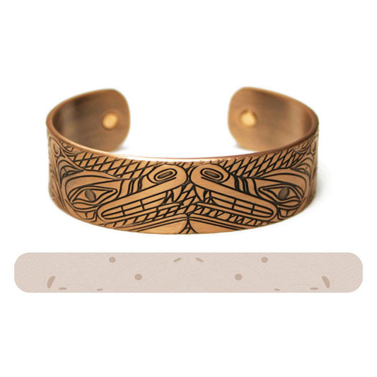 Wolves Copper Plated Bracelet by Andrew Williams, Haida