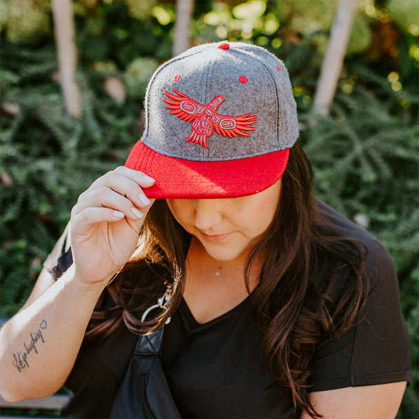 Soaring Eagle Snapback Cap by Corey Bulpitt, Haida