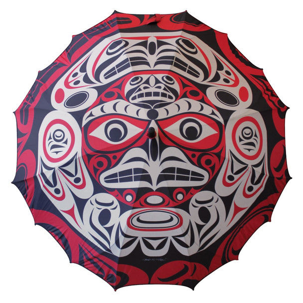 Thunderbird Moon Pacific Umbrella by Joe Wilson-Sxwaset, Coast Salish
