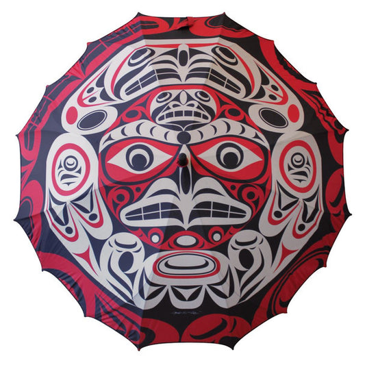 Thunderbird Moon Pacific Umbrella by Joe Wilson-Sxwaset, Coast Salish