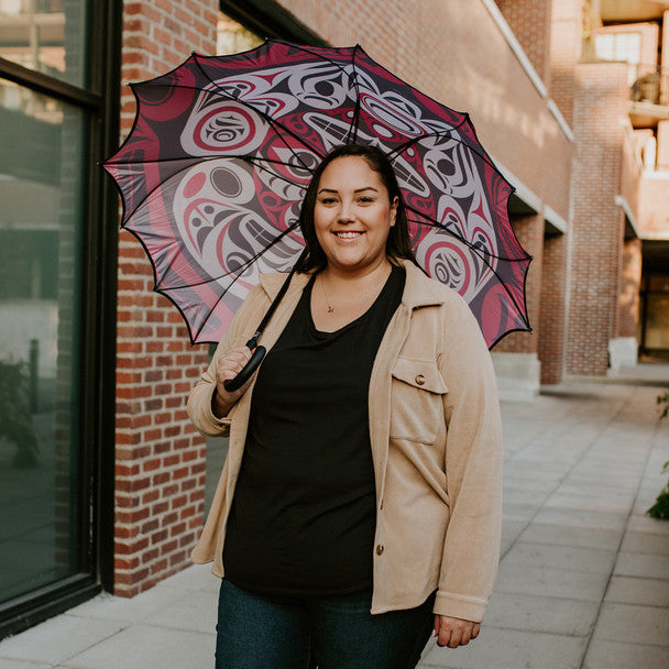 Thunderbird Moon Pacific Umbrella by Joe Wilson-Sxwaset, Coast Salish