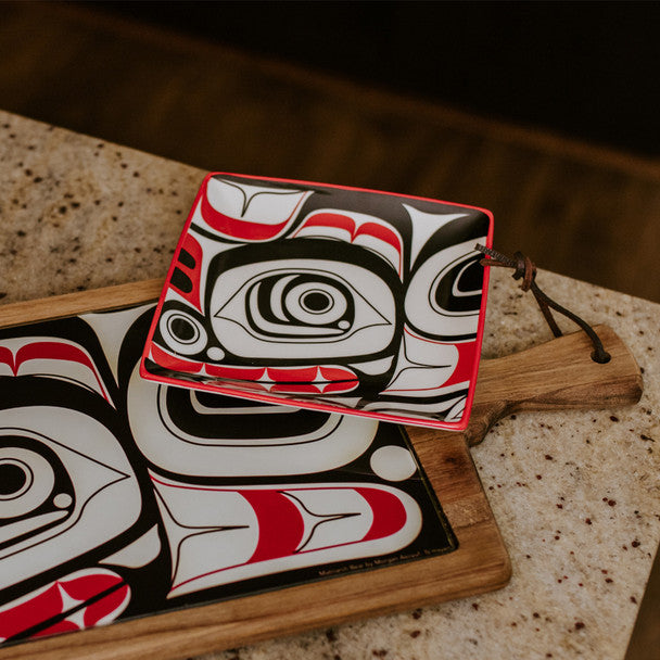 Matriarch Bear Appetizer Plates by Morgan Asoyuf, Tsimshian, Ts’msyen