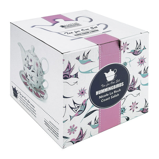 Hummingbirds Tea for One Set by Nicole La Rock, Coast Salish
