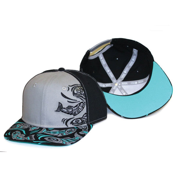Sacred Salmon Snapback Cap by Paul Windsor, Haisla, Heiltsuk