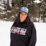 Wolf (Ma’iingan) Adjustable Cap (Water-Repellent) by Storm Angeconeb, Lac Seul First Nation, Ojibwe