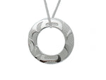 Silver Pewter Equilibrium Indigenous Pendant with Sterling Silver Chain by Corrine Hunt