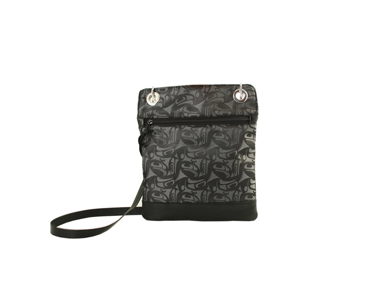 Corrine Hunt 3 Eagle Indigenous Town Bag Printed Fabric
