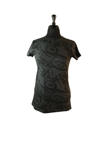 Kelly Robinson Whale Ladies All Over Indigenous Print T-Shirt