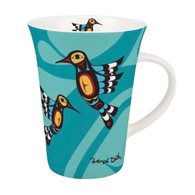 Hummingbird Porcelain Mug by Francis Dick, Kwakwaka'wakw