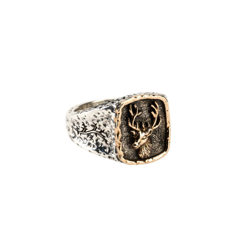 PETRICHOR STAG & THISTLE RING LARGE