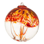 Handmade Blown Glass Ornament: Fire