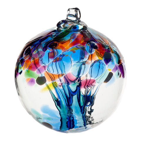 Handmade Blown Glass Ornament: Tree of Caring