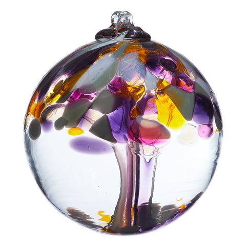 Handmade Blown Glass Ornament: Tree of Grandparents