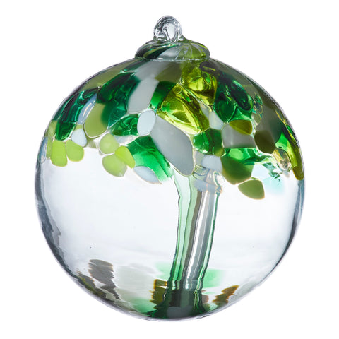 Handmade Blown Glass Ornament: Tree of Wellbeing