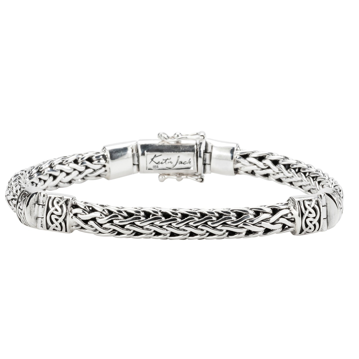 KEITH JACK DRAGON WEAVE HINGED CELTIC BRACELET