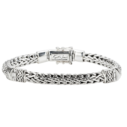 KEITH JACK DRAGON WEAVE HINGED CELTIC BRACELET