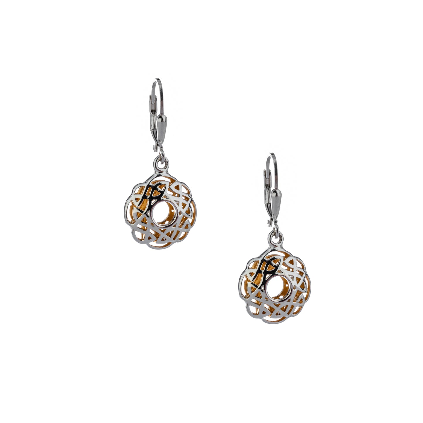 KEITH JACK WINDOW TO THE SOUL SCALLOPED CELTIC EARRINGS