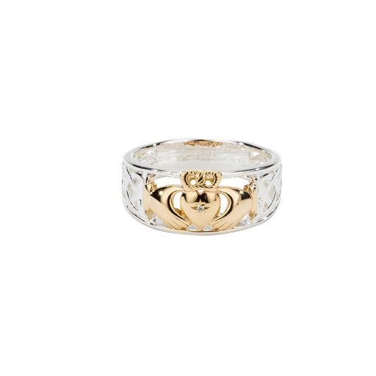 KEITH JACK CLADDAGH DIAMOND RING